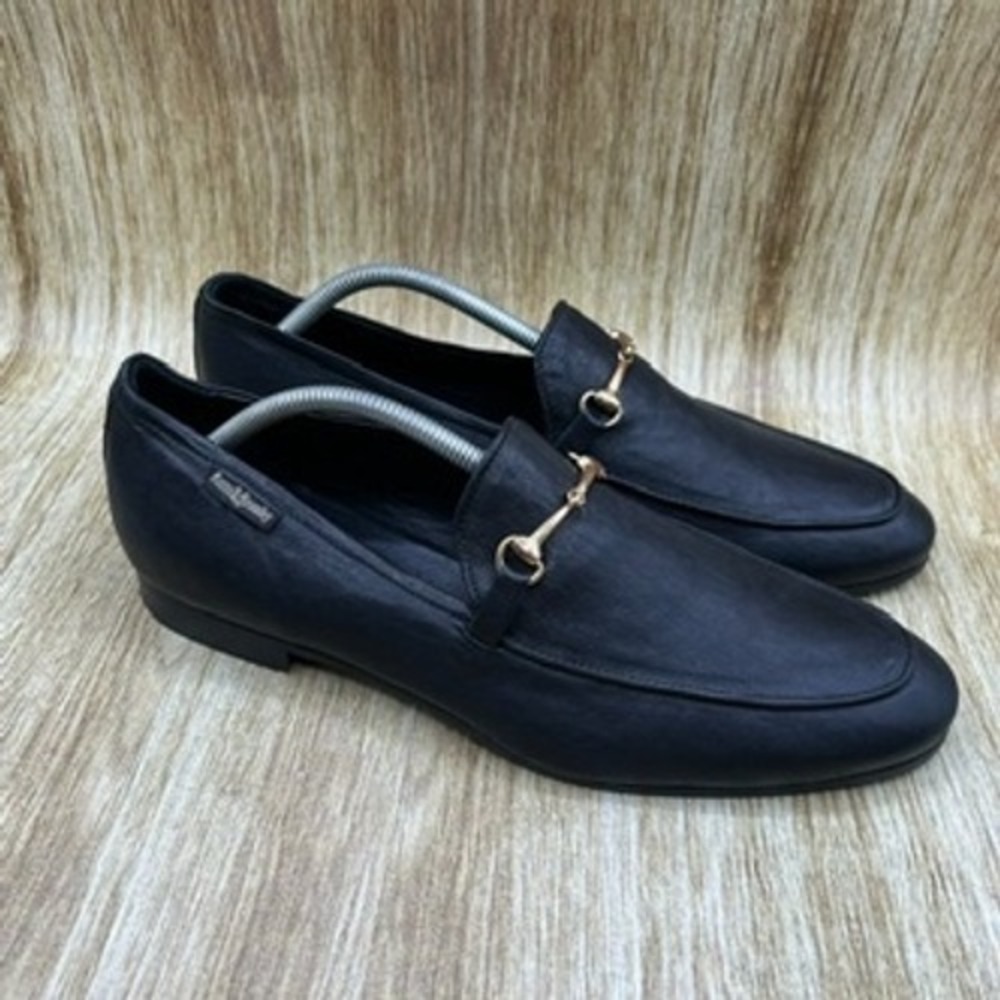 Russell & Bromley Horsebit Loafers Men's 10 EU 43 Black Leather Made in Italy